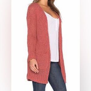 156 - Free People NWOT Pink Shawl Collar Cardigan Sweater, Size XS